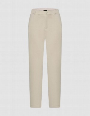 Beige Urban Revivo Knitted Carrot Fit Men's Pants | 14906XIAE