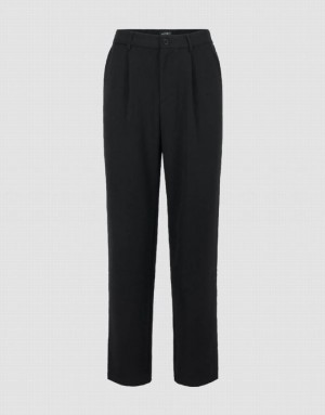 Black Urban Revivo Carrot Fit Men's Pants | 51460NMOH