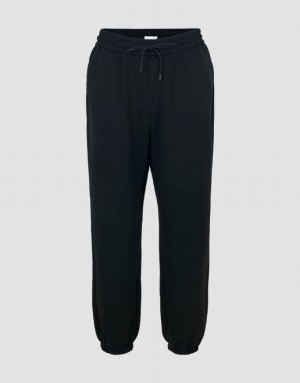 Black Urban Revivo Drawstring Waist Knitted Men's Joggers | 07863UVGC