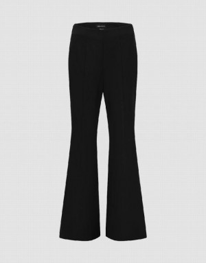 Black Urban Revivo Flare Women's Pants | 27418UALW