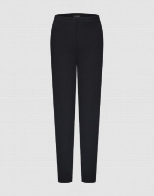 Black Urban Revivo Flare Women's Pants | 56049VQRX