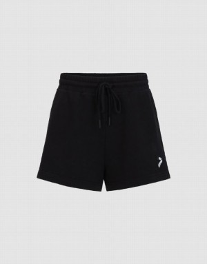 Black Urban Revivo Knitted Straight Women's Shorts | 14823MKBE