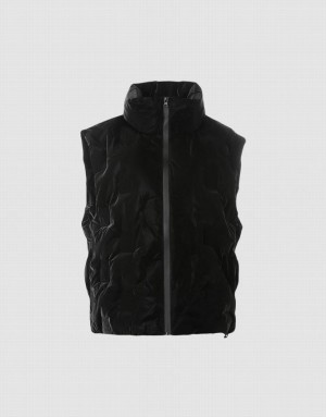 Black Urban Revivo Quilted Down Women's Down Jackets | 02146HLPG