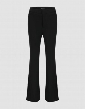 Black Urban Revivo Skinny Flare Women's Pants | 81259HRPK