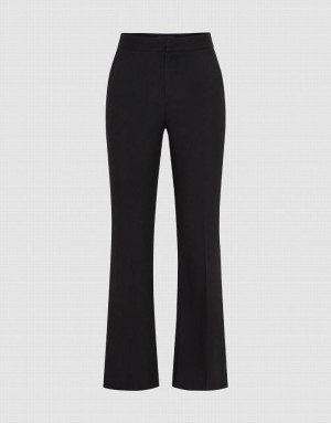 Black Urban Revivo Skinny Flare Women's Pants | 98325BLMG