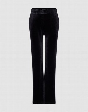 Black Urban Revivo Skinny Straight Women's Pants | 78543PWLS