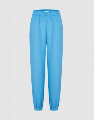 Blue Urban Revivo Elastic Waist Women's Joggers | 76425FGQE