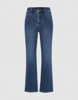 Blue Urban Revivo Skinny Straight Women's Jeans | 59710VOWB