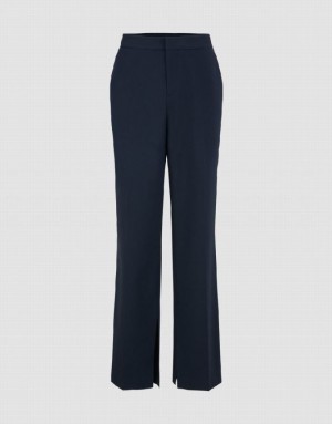 Blue Urban Revivo Straight Women's Pants | 71239XFZB