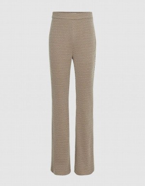 Brown Urban Revivo Knitted Flare Women's Pants | 34572BOHJ