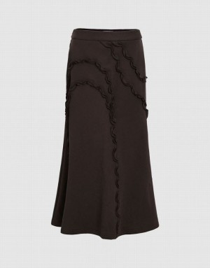 Brown Urban Revivo Midi Fishtail Women's Skirts | 29761SJTL