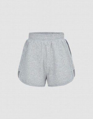 Grey Urban Revivo Elastic Waist Women's Shorts | 70916GJDC