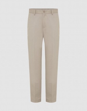 Grey Urban Revivo Tailored Straight Men's Pants | 83761SFJZ