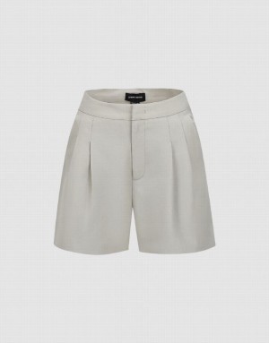 Grey Urban Revivo Tailored Women's Shorts | 84123QJLR