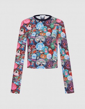 Multicolor Urban Revivo Minions Long Sleeve Women's T-Shirts | 78026LDBY