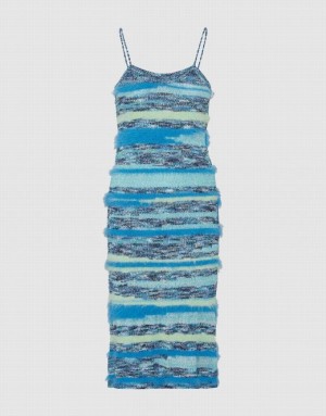 Multicolor Urban Revivo Striped Cami Women's Knitted Dress | 05713RVKL