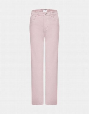 Pink Urban Revivo Straight Leg Women's Jeans | 57309DPAF