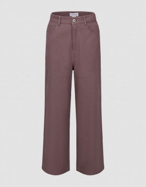 Pink Urban Revivo Wide-Leg Women's Pants | 03589NKFW