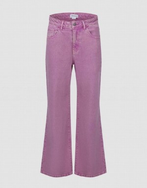 Purple Urban Revivo Flare Women's Jeans | 27365CMJH