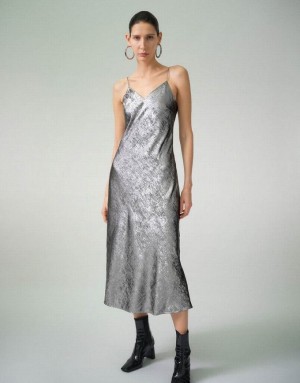 Silver Urban Revivo Cami A-Line Women's Dress | 34605QJZL