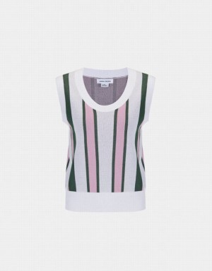 Stripes Urban Revivo Knitted Women's Tank Top | 67294NXZT