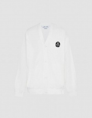 White Urban Revivo Kimono Lapel Loose Men's Jacket | 76394BUWG