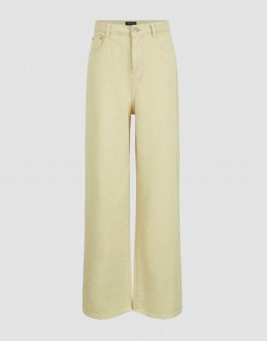 Yellow Urban Revivo Wide-Leg Women's Jeans | 17560MKAO