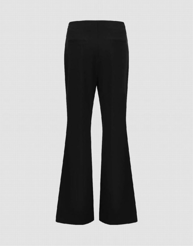 Black Urban Revivo Flare Women's Pants | 27418UALW