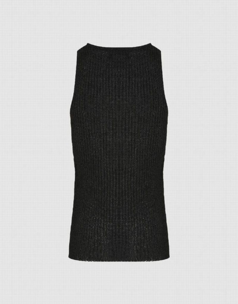 Black Urban Revivo Knitted Women's Cardigan | 28345YZRX