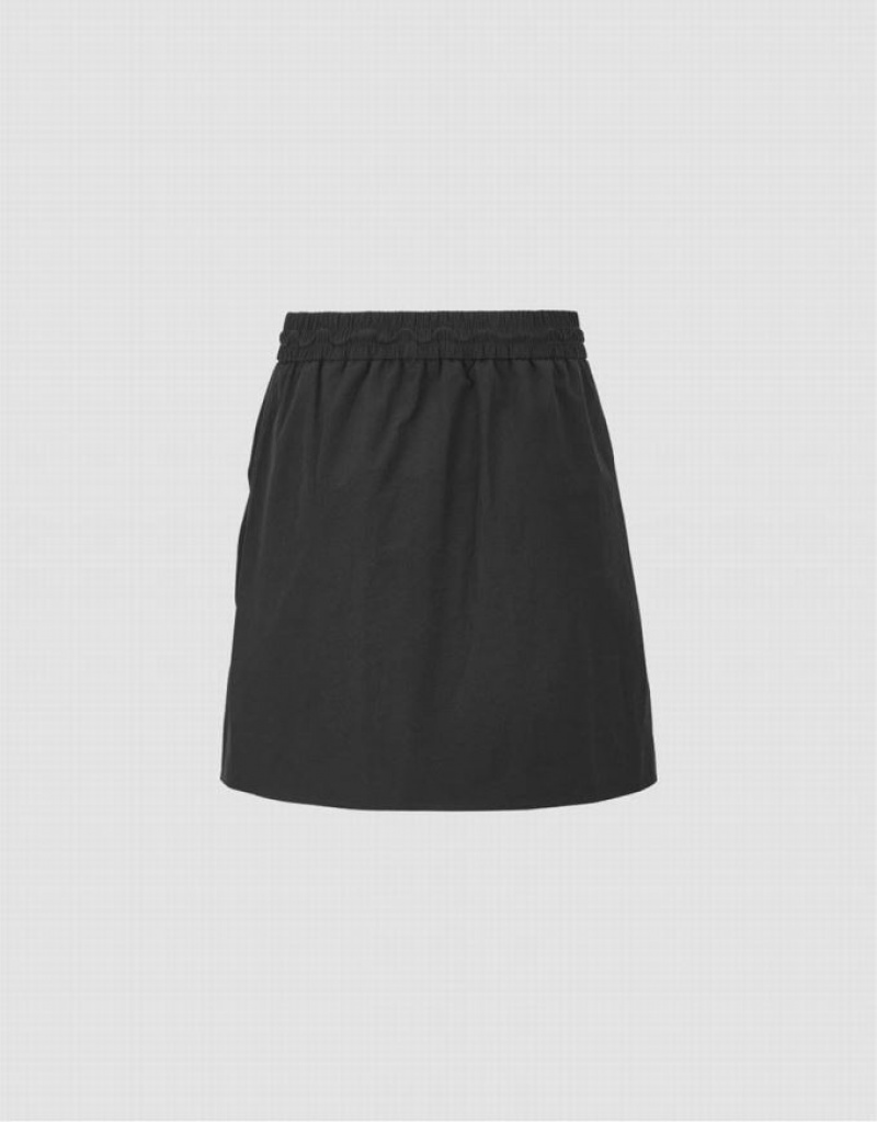 Black Urban Revivo Mini Straight Women's Skirts | 58967MZGT