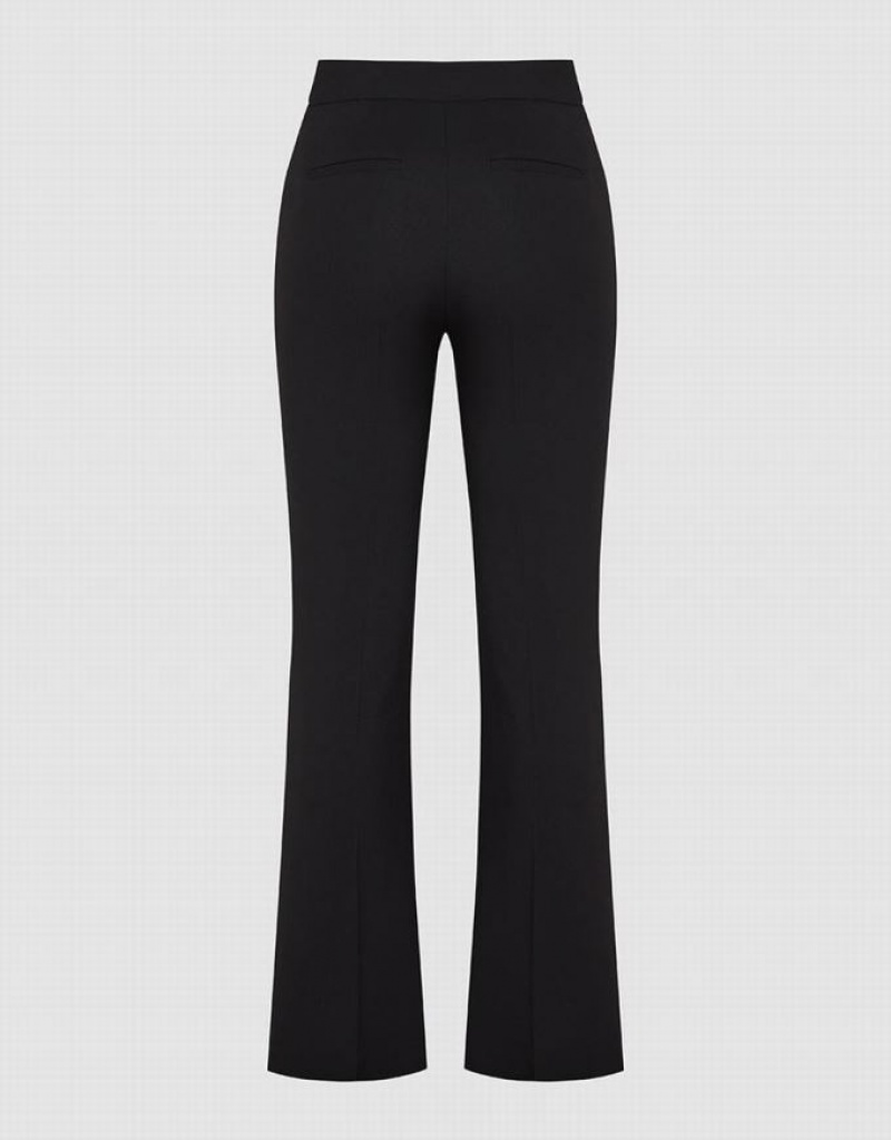 Black Urban Revivo Skinny Flare Women's Pants | 98325BLMG