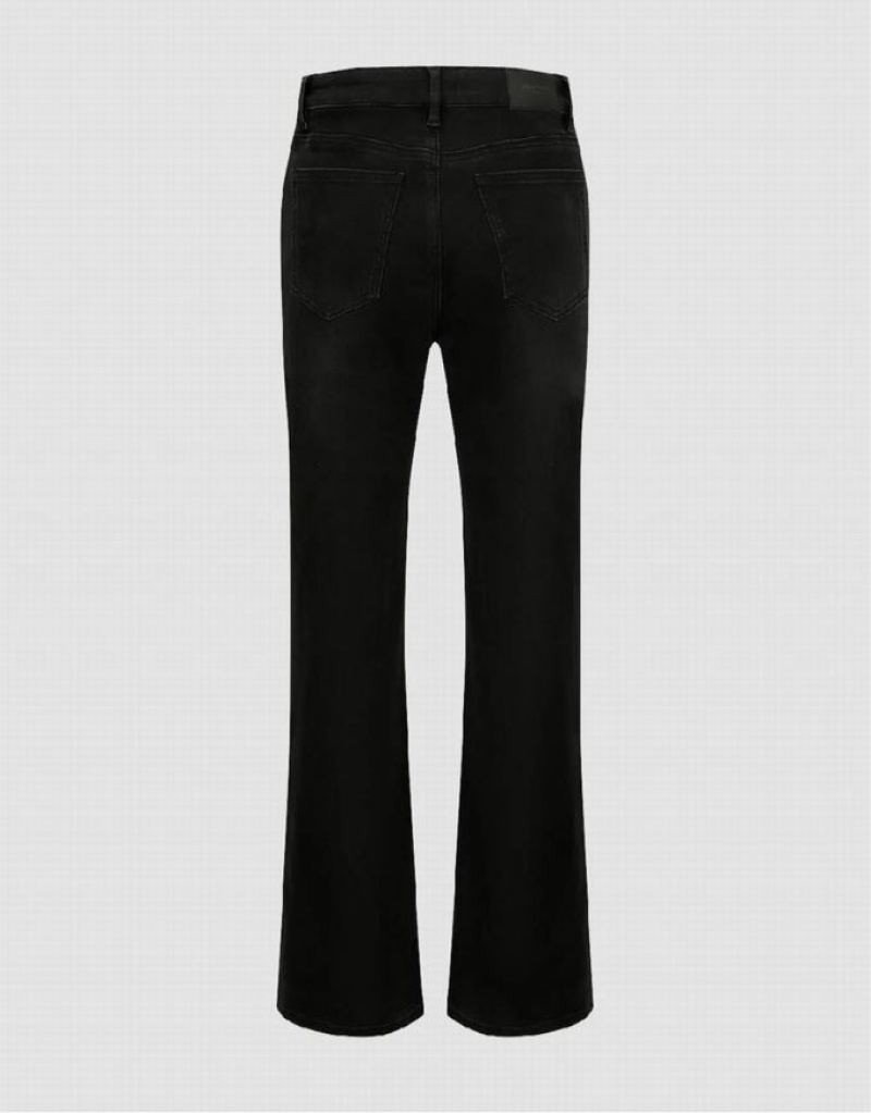 Black Urban Revivo Straight Women's Jeans | 32609WXKR