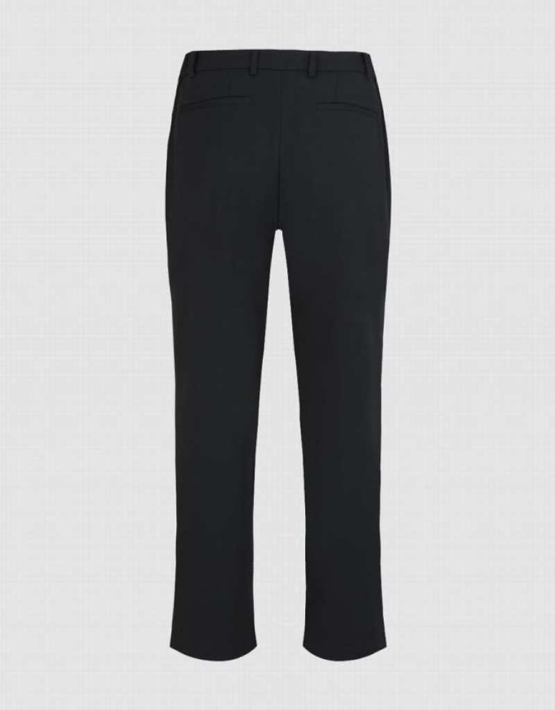 Black Urban Revivo Tailored Carrot Fit Men's Pants | 56412QKWX