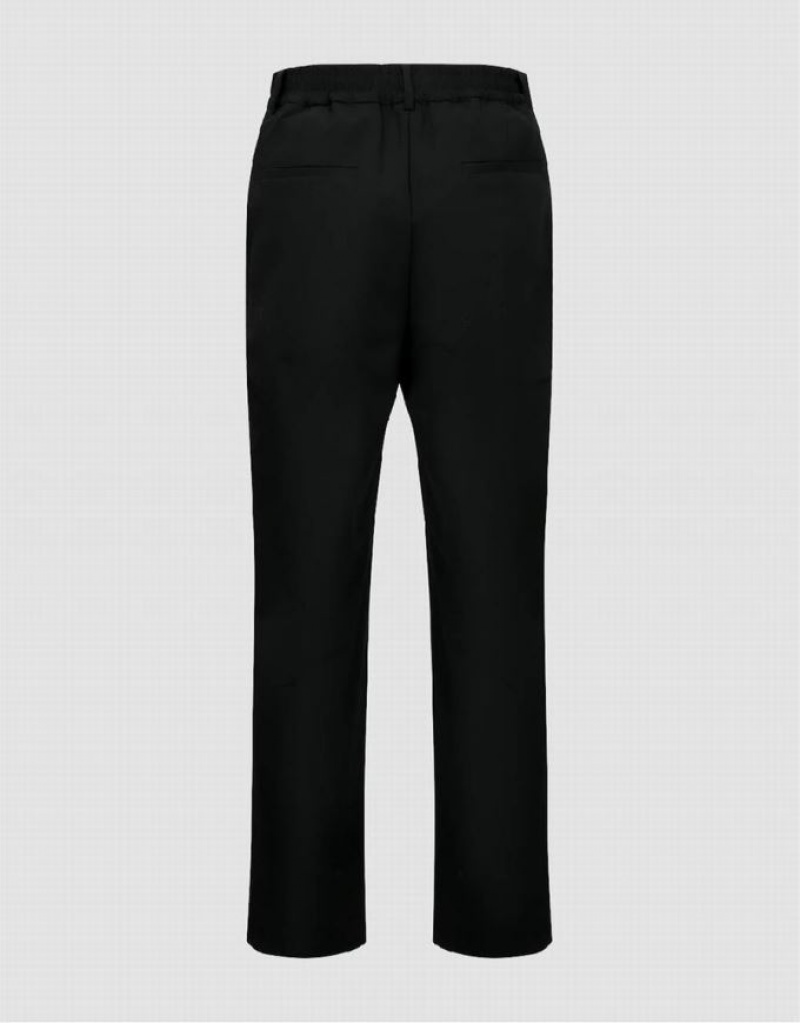 Black Urban Revivo Thin Carrot Fit Men's Pants | 63185CXLS