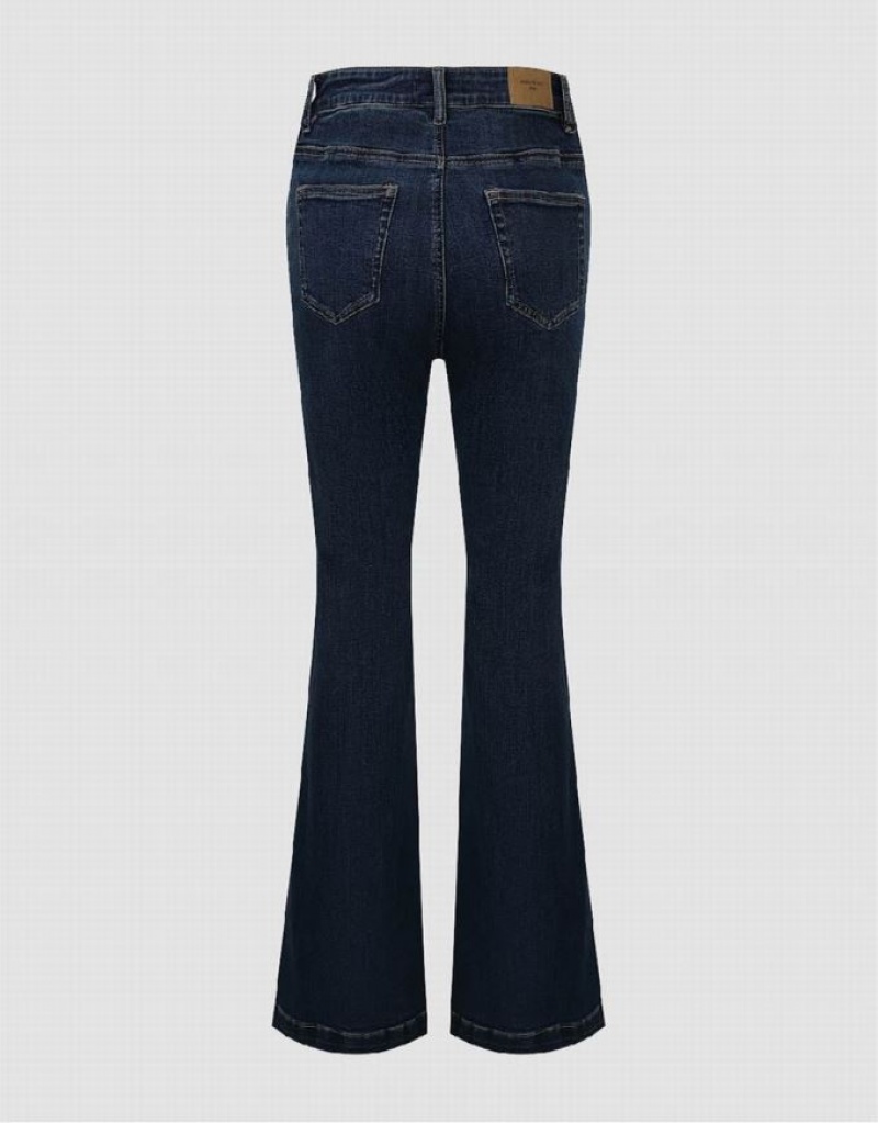 Blue Urban Revivo Flare Women's Jeans | 67523OAIU