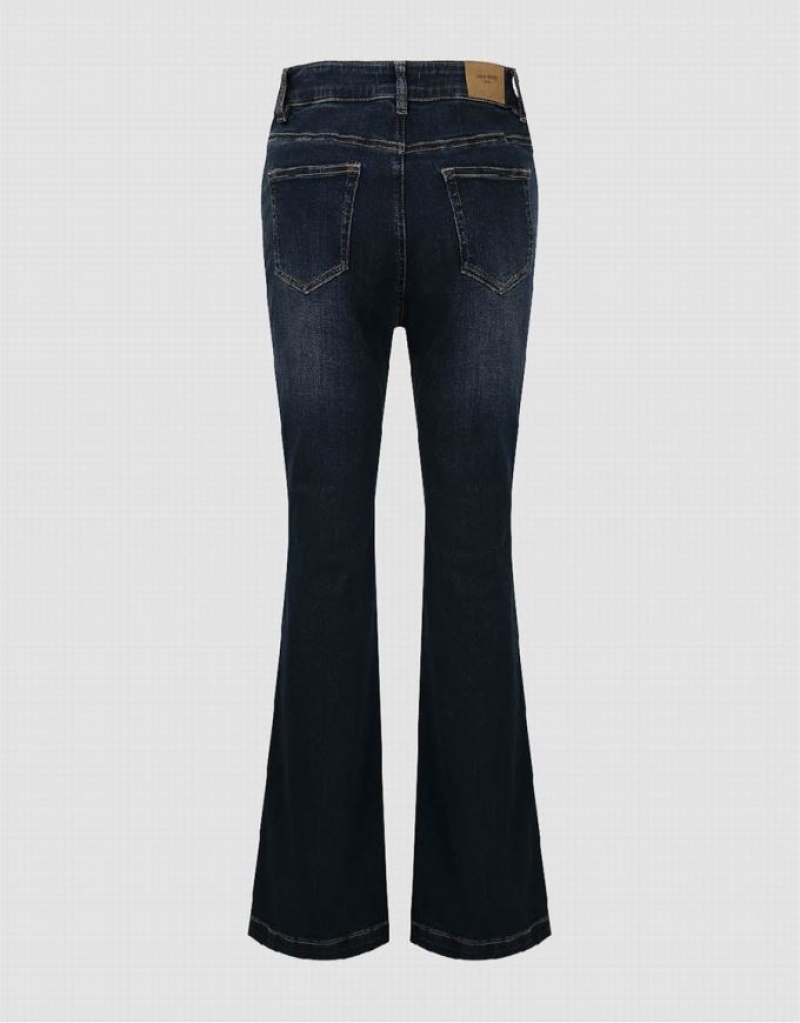 Blue Urban Revivo Flare Women's Jeans | 80275BKTV