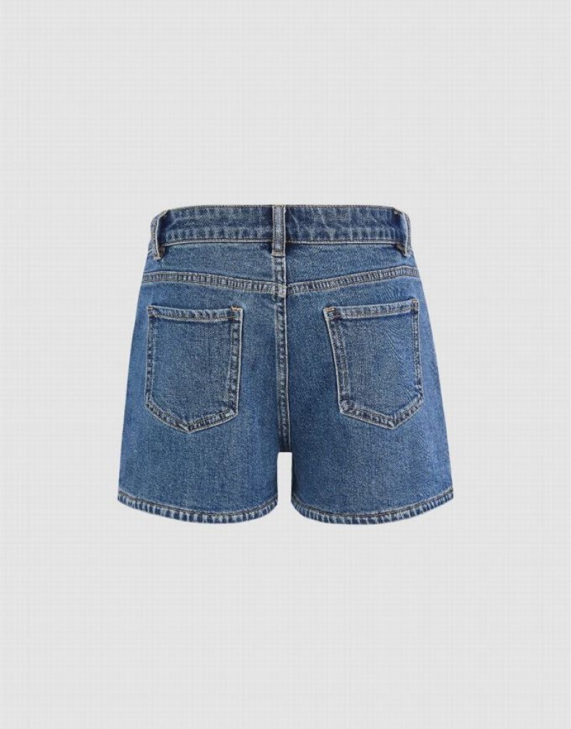 Blue Urban Revivo Glamor Women's Denim Shorts | 51369AXPH