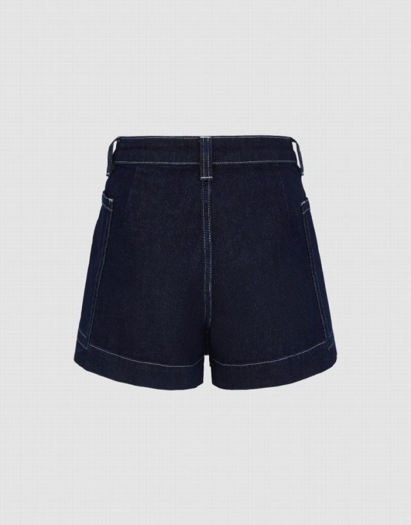 Blue Urban Revivo Urban Women's Denim Shorts | 84357SCXD