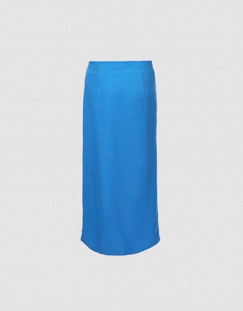 Blue Urban Revivo Wrapped Style Women's Skirts | 20589SUAP