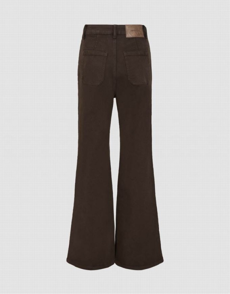 Brown Urban Revivo Flare Women's Jeans | 06791EDXM