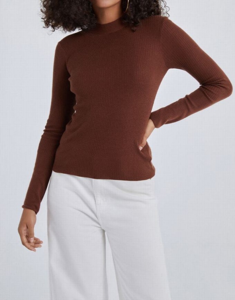 Coffee Urban Revivo Minimalistic Solid Knitted Top Women's Cardigan | 97280VNDR