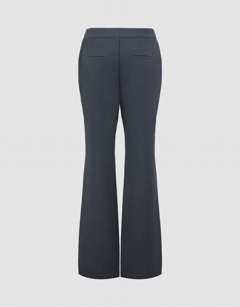 Dark Grey Urban Revivo Flare Women's Pants | 03261PWBI