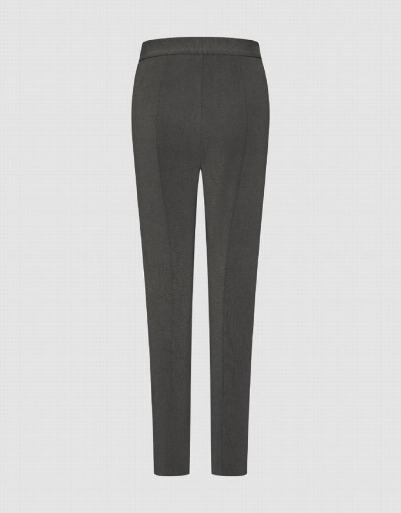 Dark Grey Urban Revivo Knitted Straight Women's Pants | 27963INJM