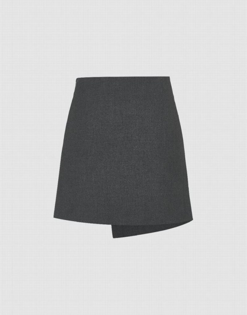 Dark Grey Urban Revivo Mini A-Line Women's Skirts | 76235OKAQ