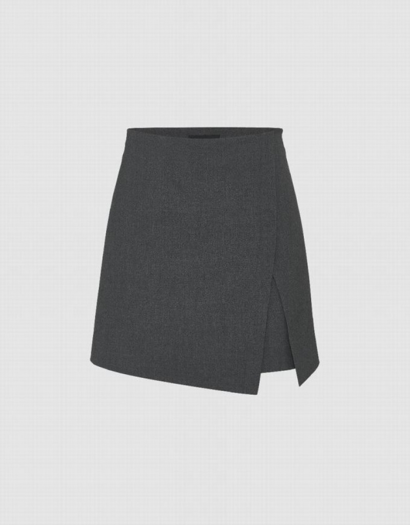 Dark Grey Urban Revivo Mini A-Line Women\'s Skirts | 76235OKAQ