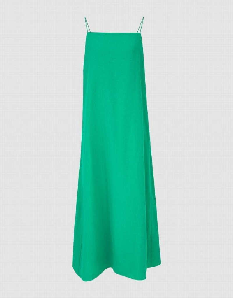 Green Urban Revivo Sleeveless Straight Women's Dress | 58729FYBS