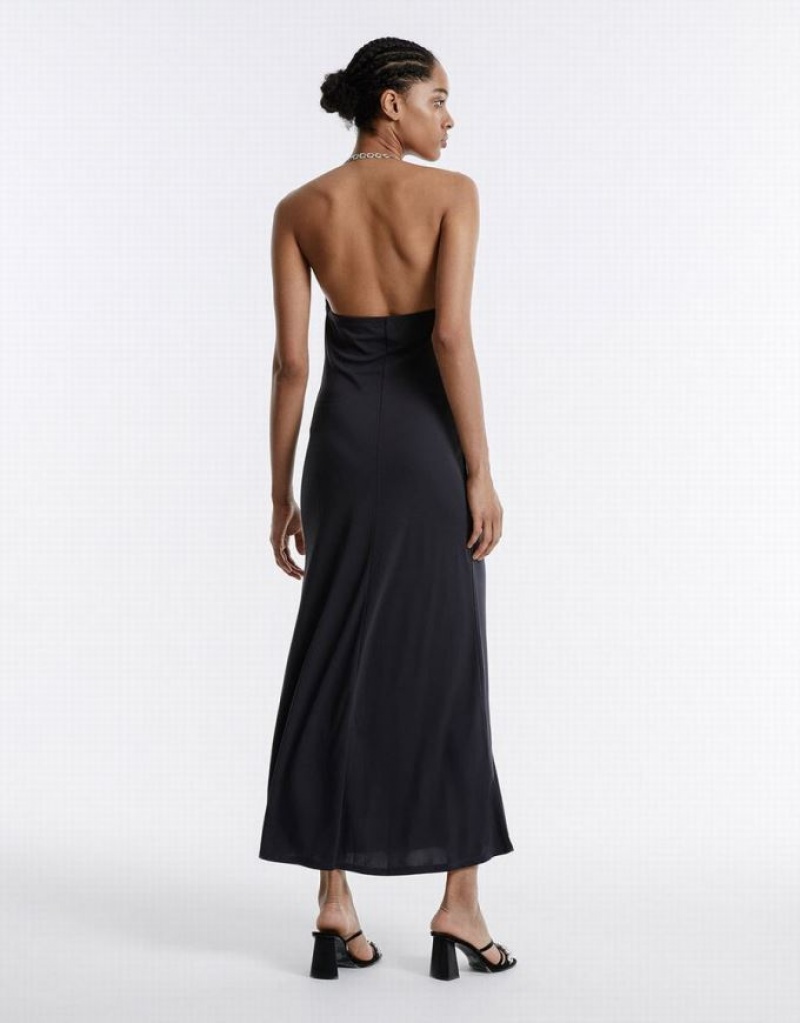 Grey Urban Revivo Backless Maxi Women's Maxi Dress | 27945LIMR