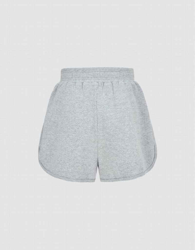 Grey Urban Revivo Elastic Waist Women's Shorts | 70916GJDC