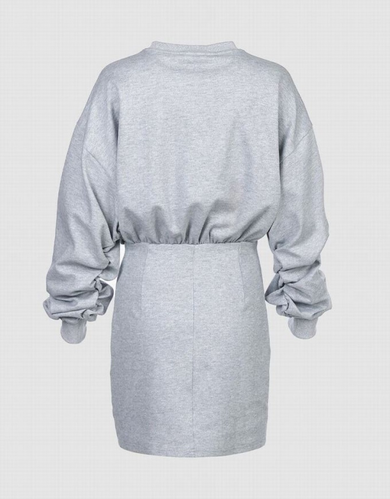 Grey Urban Revivo Plain Women's Casual Dress | 71034HLOP