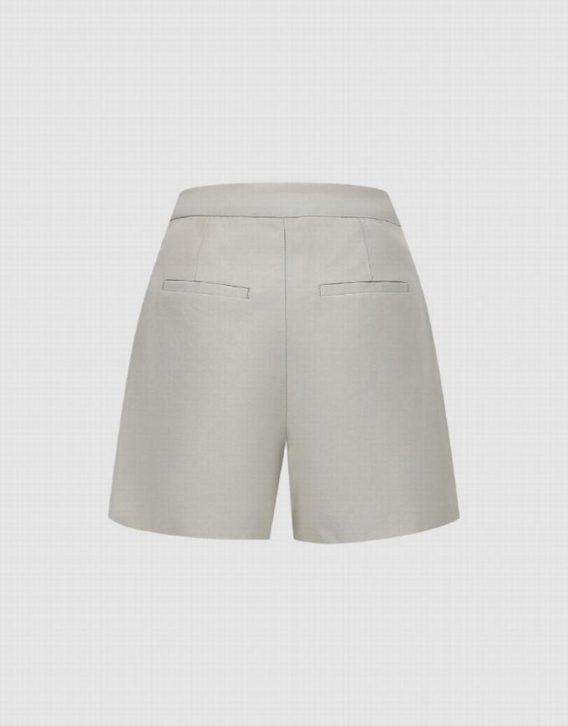 Grey Urban Revivo Tailored Women's Shorts | 84123QJLR